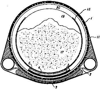 Diagram: Cross-section through pipe and capsule mid-section.